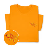 Goldfish Embroidered T-shirt Gift, Custom Embroidered Fish T-Shirt, Embroidered Goldfish Tee, Goldfish T-Shirt Unisex, Aquarist T-Shirt!