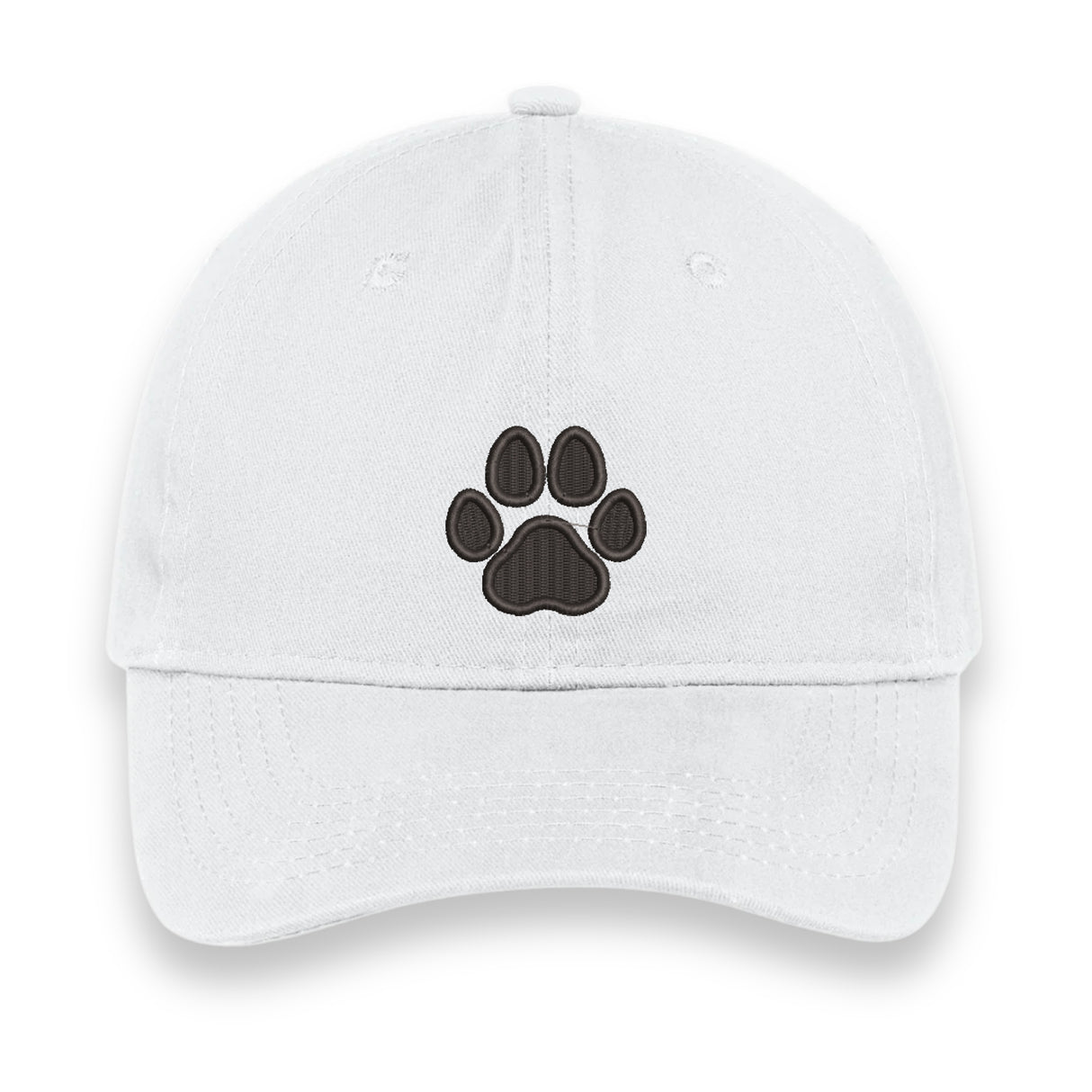 Custom Paw Print Embroidered Hat – Personalized Pet Lover Baseball Cap, Adjustable Unisex Gift for Dog & Cat Moms, Choose Your Thread Color