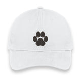 Custom Paw Print Embroidered Hat – Personalized Pet Lover Baseball Cap, Adjustable Unisex Gift for Dog & Cat Moms, Choose Your Thread Color