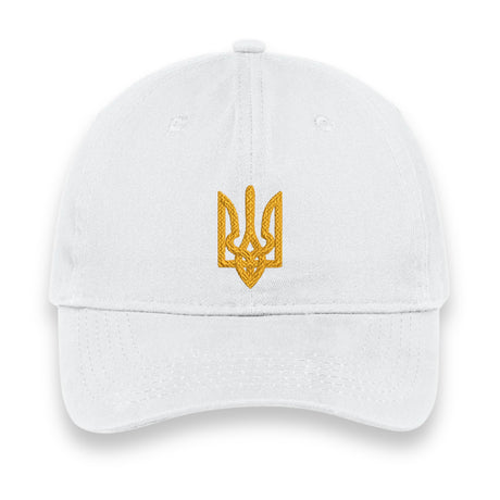 Ukrainian Tryzub Embroidered Hat, National Emblem Baseball Cap, Ukraine Symbol Gift, Patriotic Minimalist Design, Cultural Pride Accessory