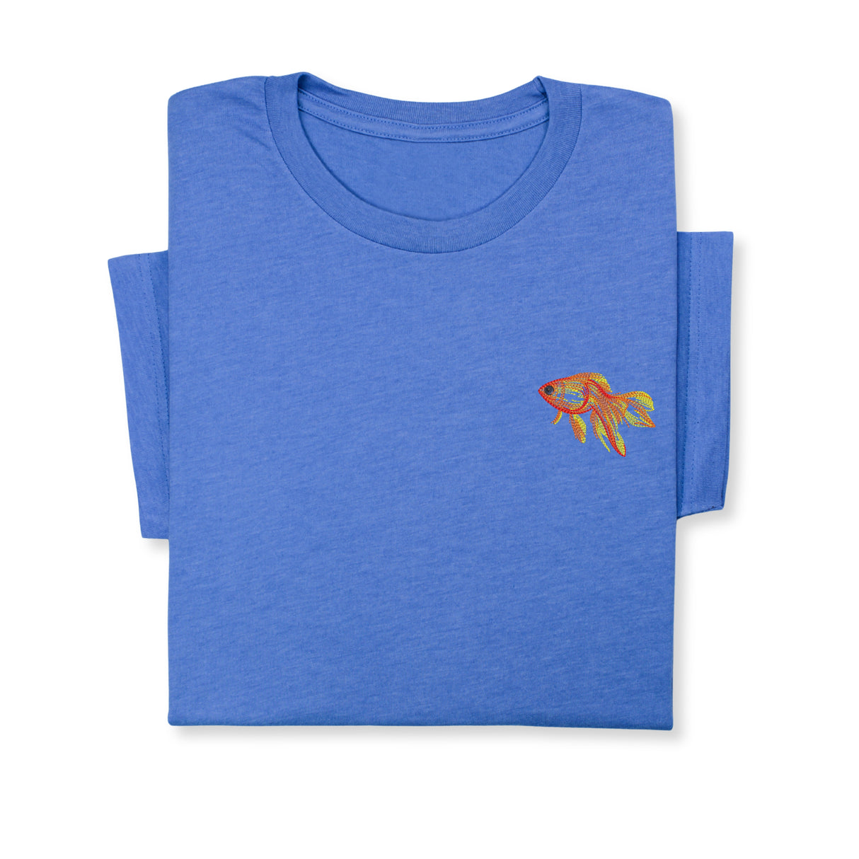 Goldfish Embroidered T-shirt Gift, Custom Embroidered Fish T-Shirt, Embroidered Goldfish Tee, Goldfish T-Shirt Unisex, Aquarist T-Shirt!