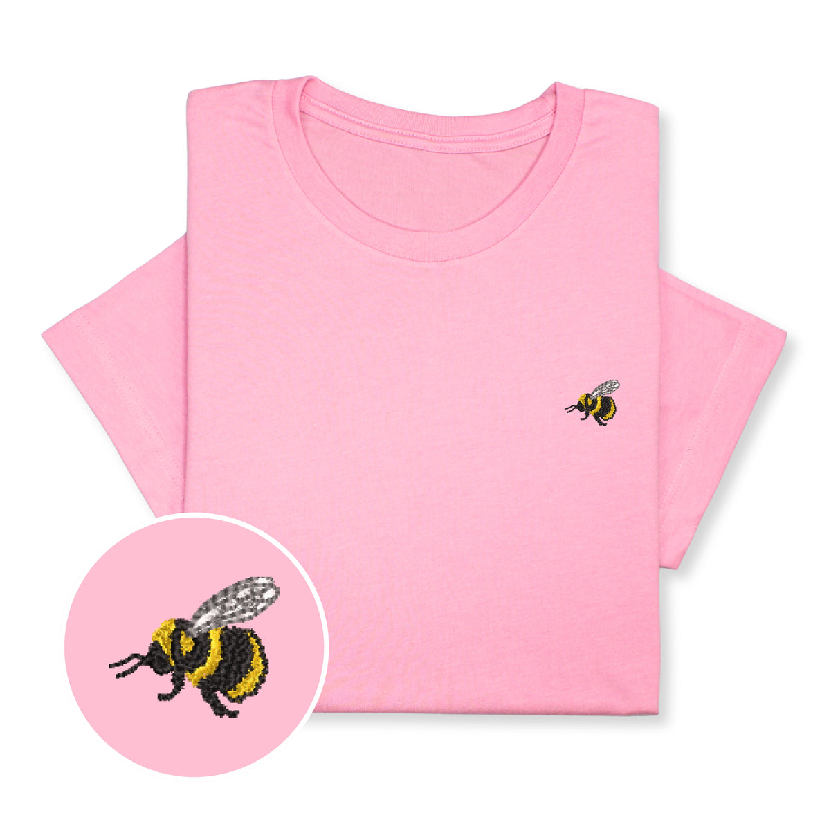 Bumblebee Embroidered T-Shirt, Cute Bee Shirt, Nature Lover Gift, Unisex Tee