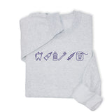 Custom Dental Embroidered Hoodie & Sweatshirt, Tooth Icons Design, Dentist Hygienist Gift, Dental Assistant Unisex Workwear