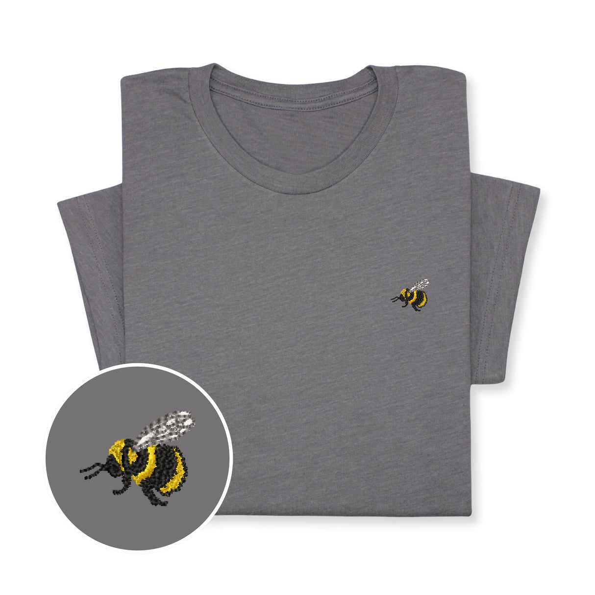 Bumblebee Embroidered T-Shirt, Cute Bee Shirt, Nature Lover Gift, Unisex Tee