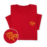 Goldfish Embroidered T-shirt Gift, Custom Embroidered Fish T-Shirt, Embroidered Goldfish Tee, Goldfish T-Shirt Unisex, Aquarist T-Shirt!