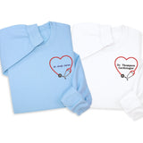 Personalized Heart Stethoscope Hoodie, Sweatshirt, 1/4 Zip – Custom Medical Embroidery Gift for Nurses, Doctors & Healthcare Workers