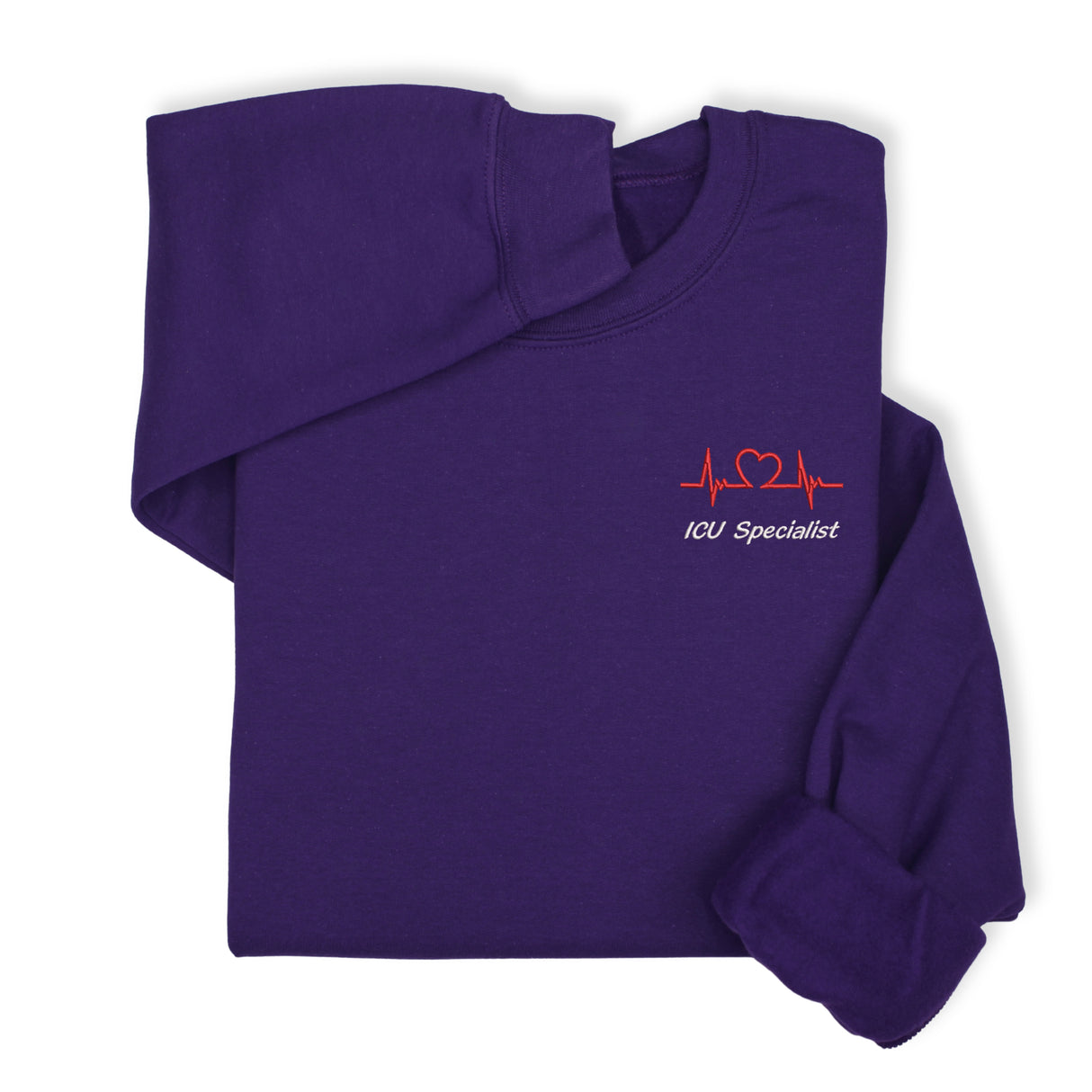 Personalized Nurse Embroidered Hoodie, Quarter Zip & Sweatshirt – Custom Name Gift, Heartbeat Medical Apparel for Healthcare Workers