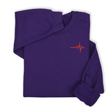 Custom  Heartbeat Embroidered Hoodie, Sweatshirt & 1/4 Zip – Personalized Nurse Gift, Stethoscope Design, Medical Workwear