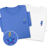 Custom Fish Embroidered T-Shirt, Tropical & Betta Fish Design, Ocean Lover Tee, Cute Marine Animal Shirt, Personalized Sea Life Gift Unisex