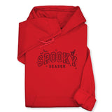 Spooky Season Embroidered Hoodie & Sweatshirt – Halloween Pullover, Cozy Fall Layer with Cat, Bats & Webs, Unisex October Gift