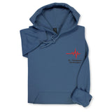 Custom  Heartbeat Embroidered Hoodie, Sweatshirt & 1/4 Zip – Personalized Nurse Gift, Stethoscope Design, Medical Workwear
