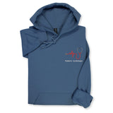 Custom Heartbeat Embroidered Hoodie, Sweatshirt & 1/4 Zip – Personalized Nurse Gift, Stethoscope Design, Medical Workwear