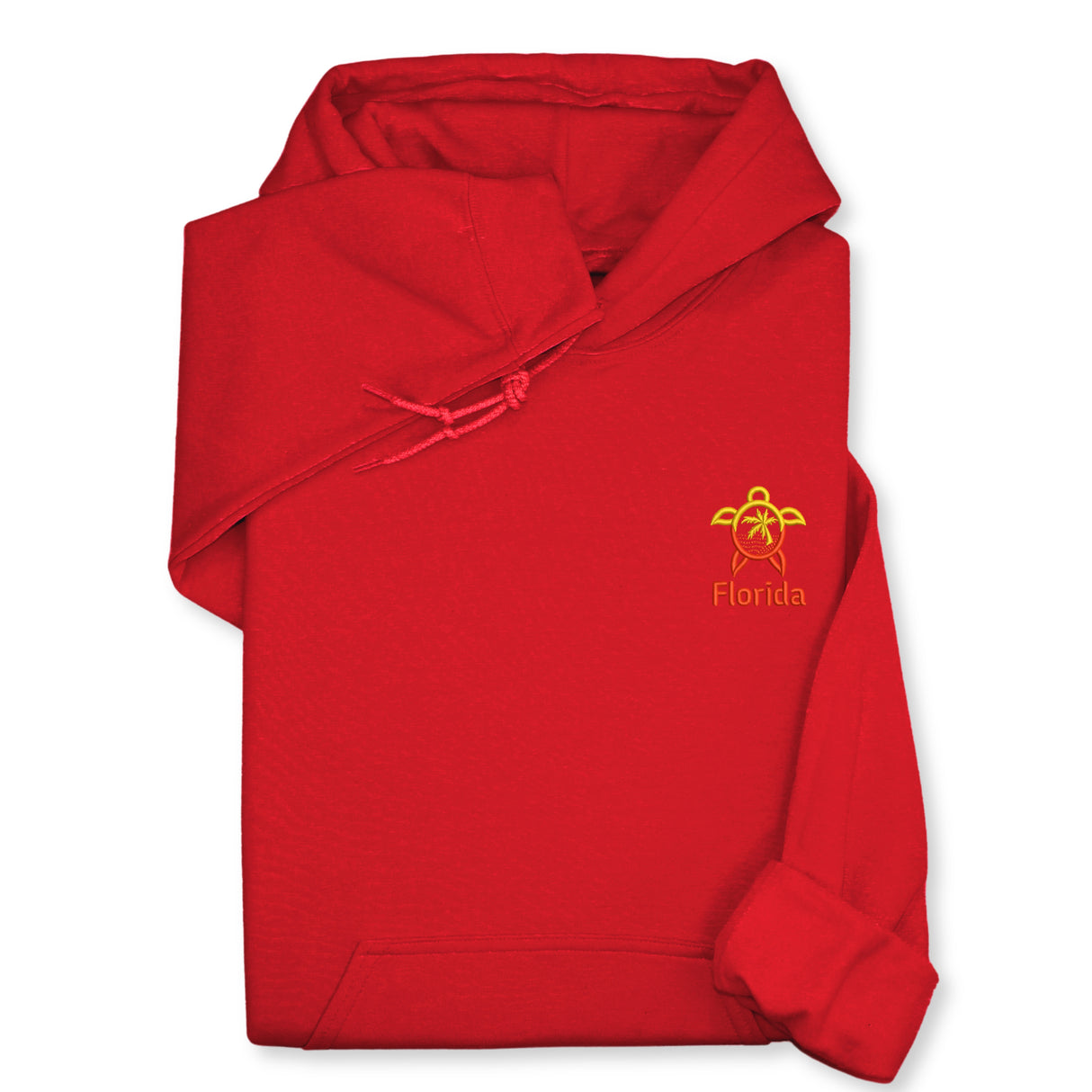 Florida Turtle Embroidered Hoodie & Sweatshirt, Sea Turtle Embroidery Pullover, Coastal Vacation Gift, Unisex Florida Beach Apparel