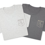Anchor Faux Pocket Embroidered T-Shirt, Nautical Tattoo Style Shirt, Sea Inspired Tee, Minimalist Maritime Gift