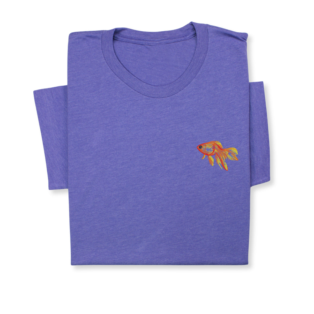 Goldfish Embroidered T-shirt Gift, Custom Embroidered Fish T-Shirt, Embroidered Goldfish Tee, Goldfish T-Shirt Unisex, Aquarist T-Shirt!