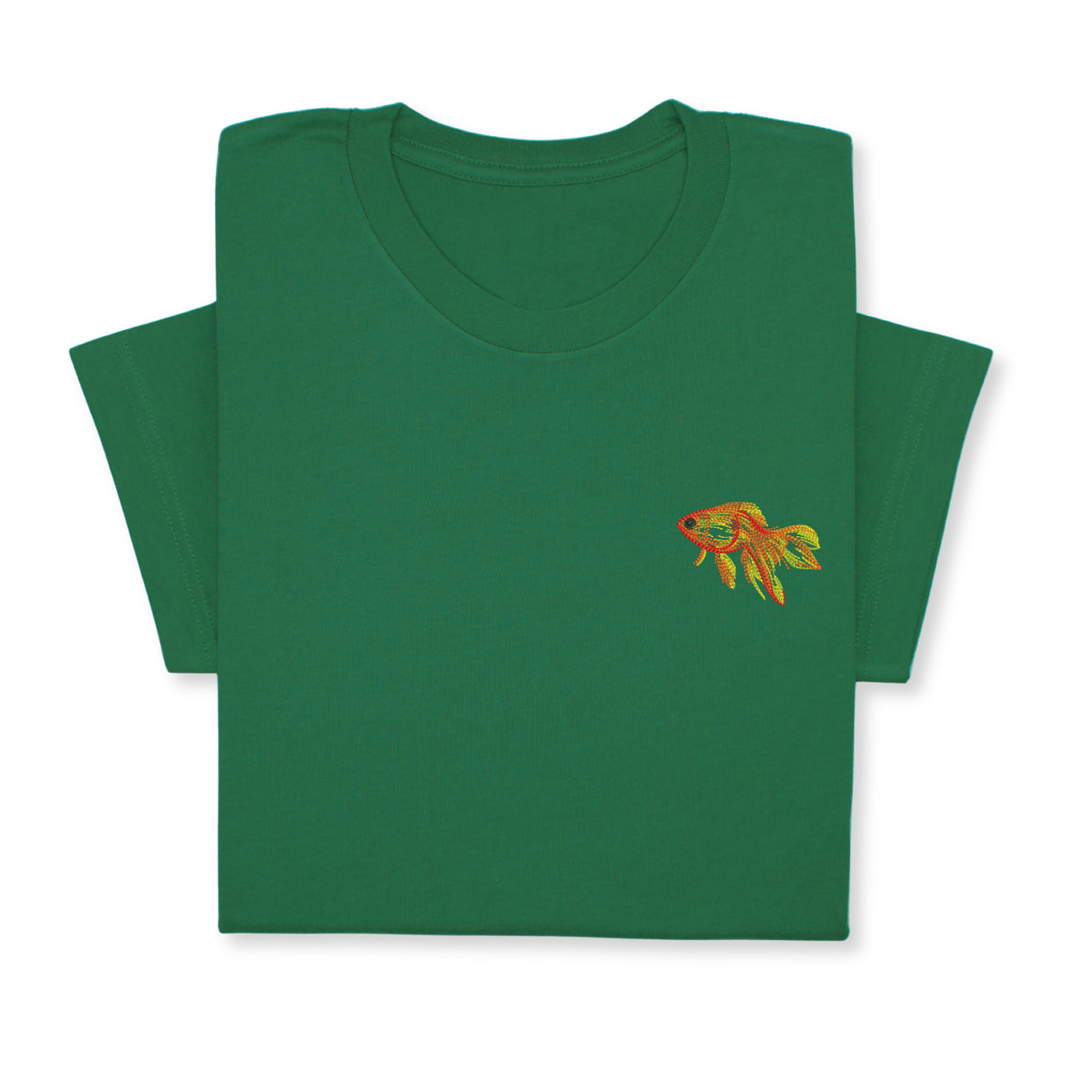 Goldfish Embroidered T-shirt Gift, Custom Embroidered Fish T-Shirt, Embroidered Goldfish Tee, Goldfish T-Shirt Unisex, Aquarist T-Shirt!