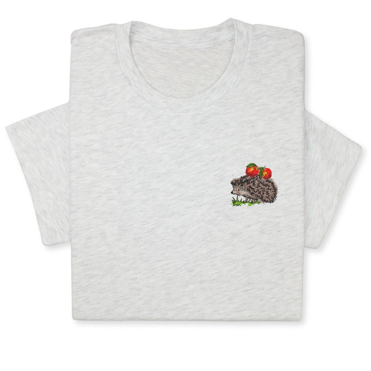 Embroidered Hedgehog T-Shirt  Cute Forest Animal Tee Gift Unisex