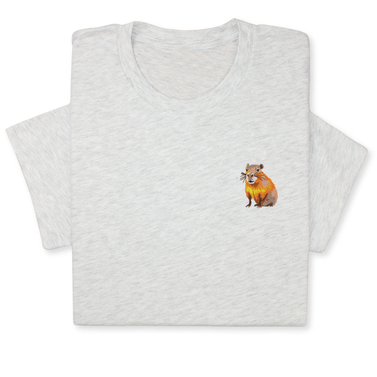 Funny Capybara Embroidered T-shirt Gift, Embroidered Capybara T-shirt Unisex, Capybara Crewneck, Cute Capybara Gift, Animal T-shirt