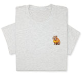 Funny Capybara Embroidered T-shirt Gift, Embroidered Capybara T-shirt Unisex, Capybara Crewneck, Cute Capybara Gift, Animal T-shirt