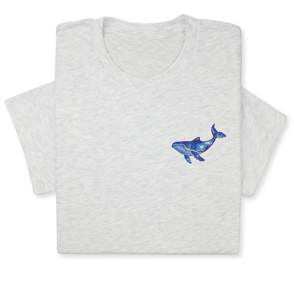 Blue Whale Embroidered Tee, Unisex Marine Life T-Shirt, Sea Life Whale T-Shirt, Ocean Gift for Sea Enthusiasts!