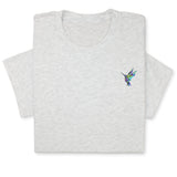 Hummingbird Embroidered T-shirt, Embroidered Bird T-shirt, Embroidered Bird Tee Crewneck Unisex, Cute Hummingbird T-shirt Gift for Friends!