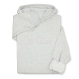 Bride Hoodie & Sweatshirt with Silver Thread Embroidery – Elegant Bridal Pullover, Diamond Detail, Bachelorette Gift, Wedding Morning Outfit