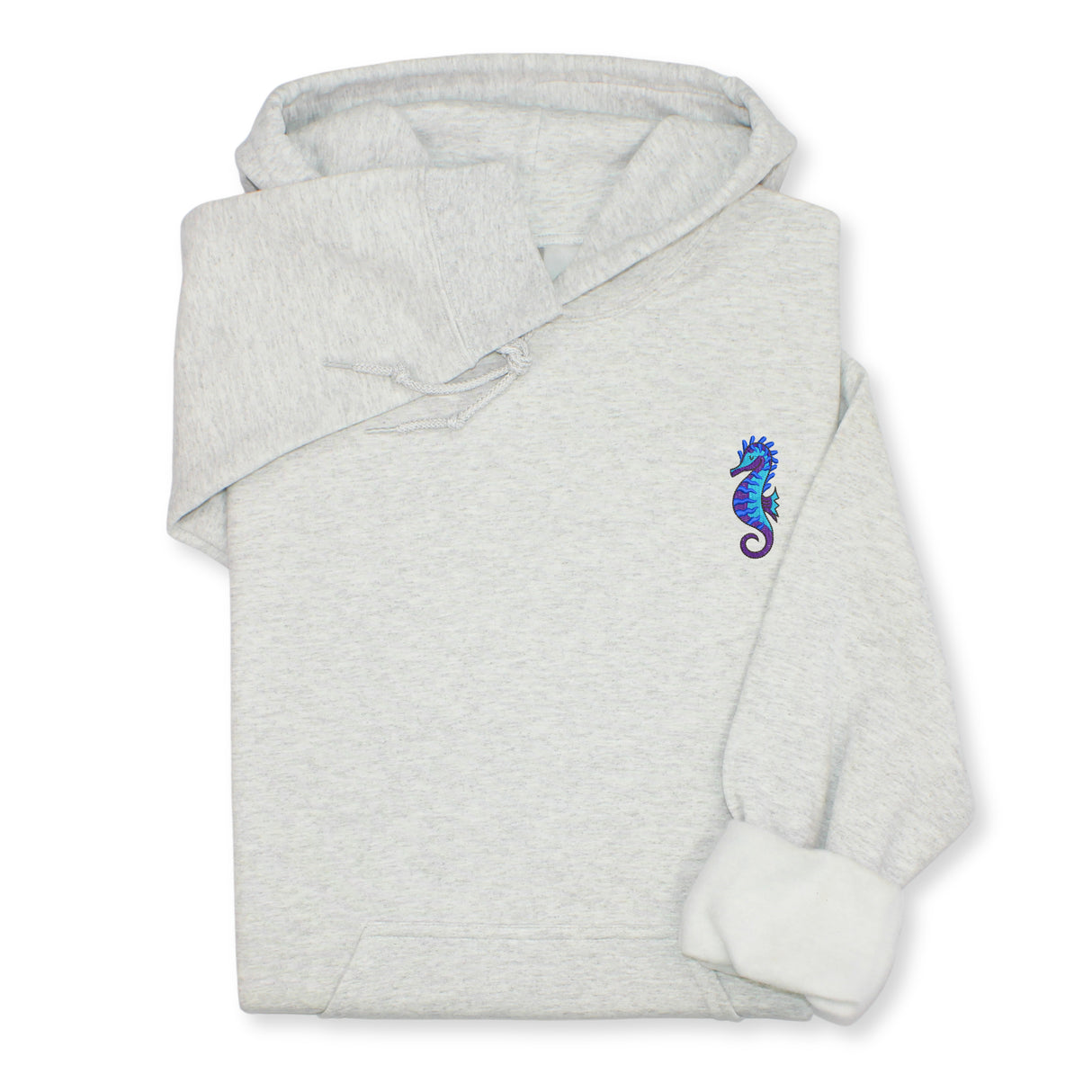 Ocean Life Embroidered Hoodie & Sweatshirt, Minimalist Marine Design, Coastal Aesthetic Pullover, Nautical Embroidery Unisex Gift