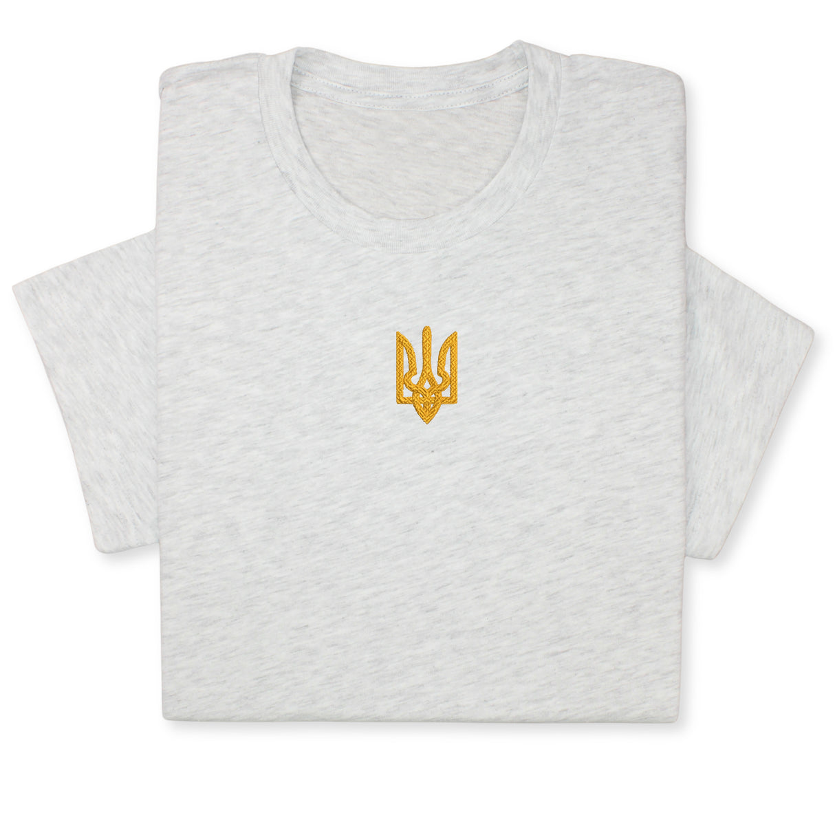 Custom Embroidered Ukrainian Coat of Arms T-Shirt - Patriotic Ukraine Emblem Tee, Handmade Heritage T-Shirt!