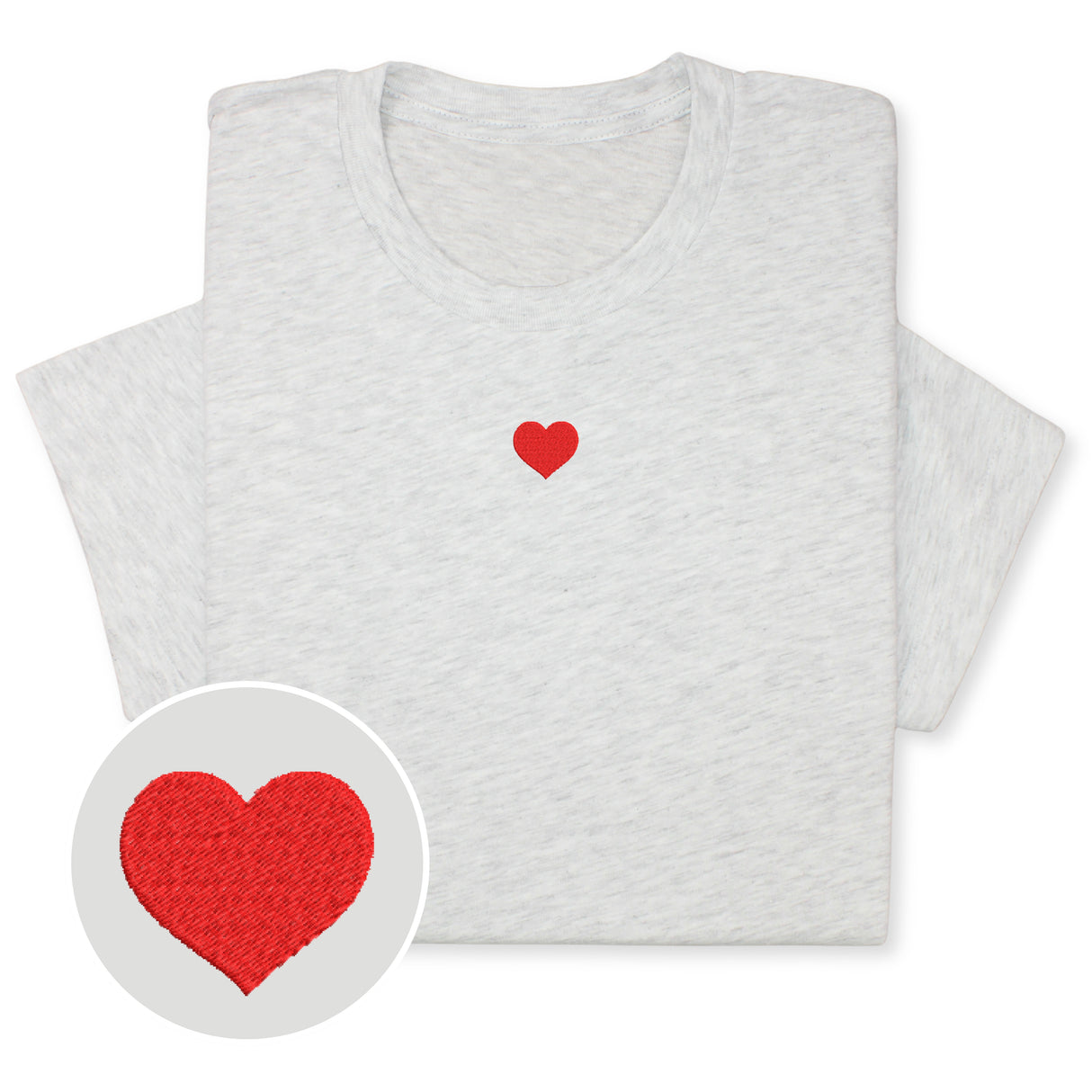 Mini Heart Embroidered T-Shirt with Custom Name, Personalized Valentine Shirt, Love Tee, Cute Gift for Her or Him
