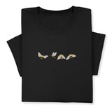 4 Bees Embroidered T-Shirt – Minimalist Insect Shirt, Cute Nature Tee, Bumblebee Lover Gift, Unisex Garden Shirt for Bee Fans & Nature Lovers