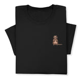 Otter Embroidered T-Shirt, Cute Animal Design Tee, Playful Wildlife Gift, Cozy Nature Inspired Shirt Whimsical Embroidery for Animal Lovers