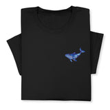 Blue Whale Embroidered Tee, Unisex Marine Life T-Shirt, Sea Life Whale T-Shirt, Ocean Gift for Sea Enthusiasts!