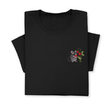 Mouse & Berry Embroidered T-Shirt, Cute Garden Animal Tee, Whimsical Nature Shirt, Funny Rodent Embroidery Gift for Her & Him