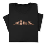 Otters Embroidered T-Shirt, Cute Otters Shirt for Animal Lovers, Playful Wildlife Tee, Nature Inspired Embroidery Gift, Unisex Otter Lover