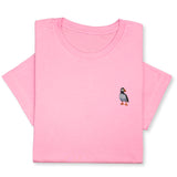 Puffin Embroidered T-Shirt, Cute Seabird Gift for Nature Lover, Minimalist Bird Design, Coastal Wildlife Tee, Nautical Aesthetic Outfit