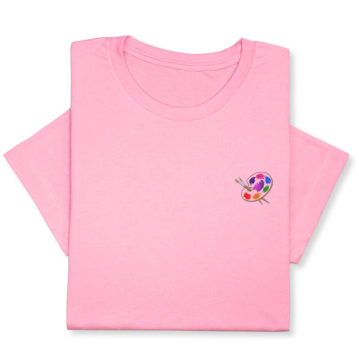 Embroidered Artist Palette T-Shirt, Colorful Creative Tee Gift Unisex