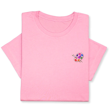 Embroidered Artist Palette T-Shirt, Colorful Creative Tee Gift Unisex