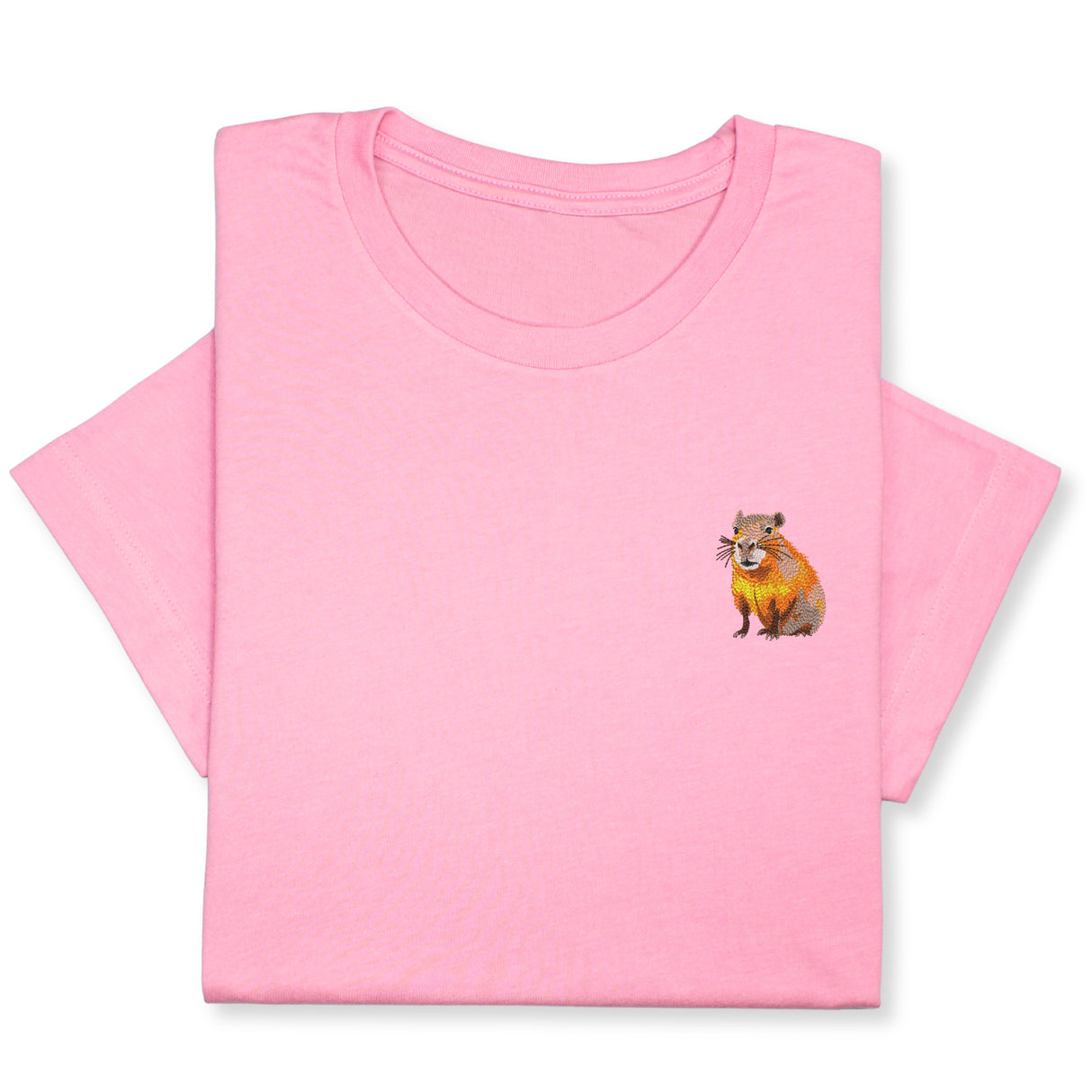 Funny Capybara Embroidered T-shirt Gift, Embroidered Capybara T-shirt Unisex, Capybara Crewneck, Cute Capybara Gift, Animal T-shirt