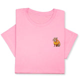 Funny Capybara Embroidered T-shirt Gift, Embroidered Capybara T-shirt Unisex, Capybara Crewneck, Cute Capybara Gift, Animal T-shirt