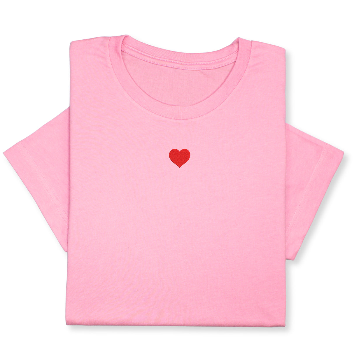 Mini Heart Embroidered T-Shirt with Custom Name, Personalized Valentine Shirt, Love Tee, Cute Gift for Her or Him