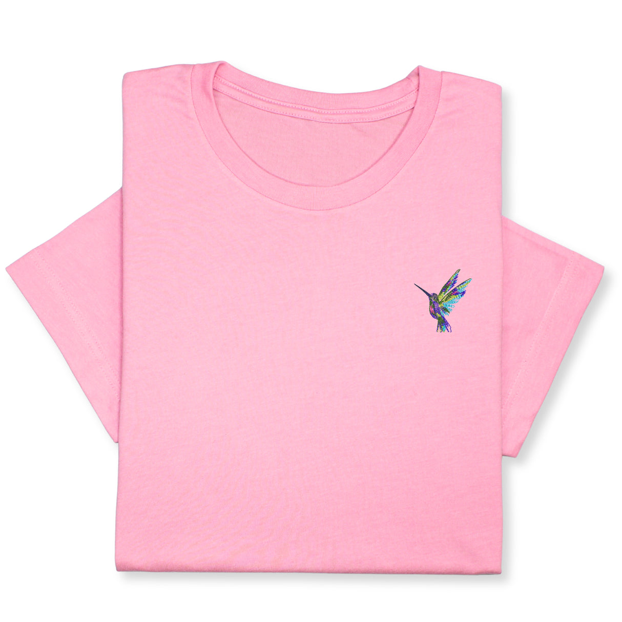 Hummingbird Embroidered T-shirt, Embroidered Bird T-shirt, Embroidered Bird Tee Crewneck Unisex, Cute Hummingbird T-shirt Gift for Friends!
