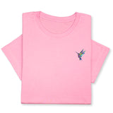 Hummingbird Embroidered T-shirt, Embroidered Bird T-shirt, Embroidered Bird Tee Crewneck Unisex, Cute Hummingbird T-shirt Gift for Friends!