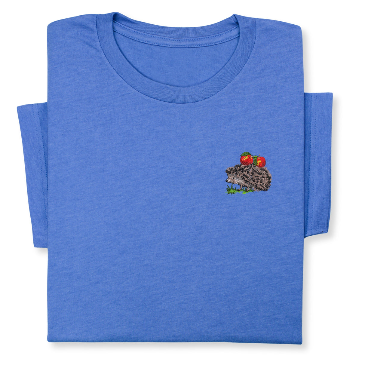 Embroidered Hedgehog T-Shirt  Cute Forest Animal Tee Gift Unisex