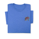 Mouse & Berry Embroidered T-Shirt, Cute Garden Animal Tee, Whimsical Nature Shirt, Funny Rodent Embroidery Gift for Her & Him