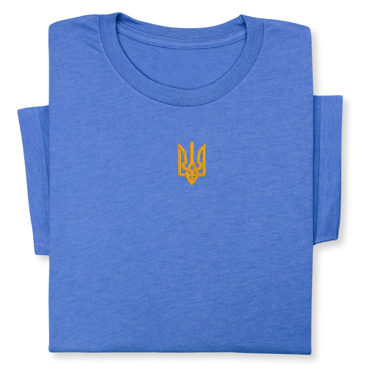 Custom Embroidered Ukrainian Coat of Arms T-Shirt - Patriotic Ukraine Emblem Tee, Handmade Heritage T-Shirt!