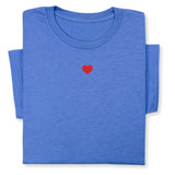 Mini Heart Embroidered T-Shirt with Custom Name, Personalized Valentine Shirt, Love Tee, Cute Gift for Her or Him