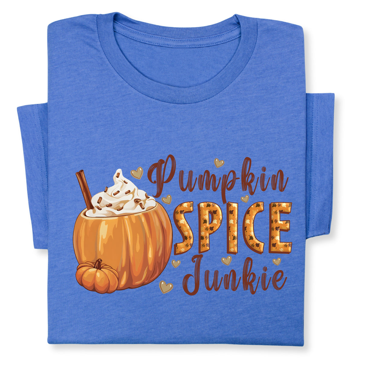 Pumpkin Spice Junkie Fall T-Shirt – Cute Autumn Latte Print, Cozy Pumpkin Drink Tee, Pumpkin Lover Gift, Thanksgiving Season Shirt