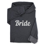 Bride Hoodie & Sweatshirt with Silver Thread Embroidery – Elegant Bridal Pullover, Diamond Detail, Bachelorette Gift, Wedding Morning Outfit