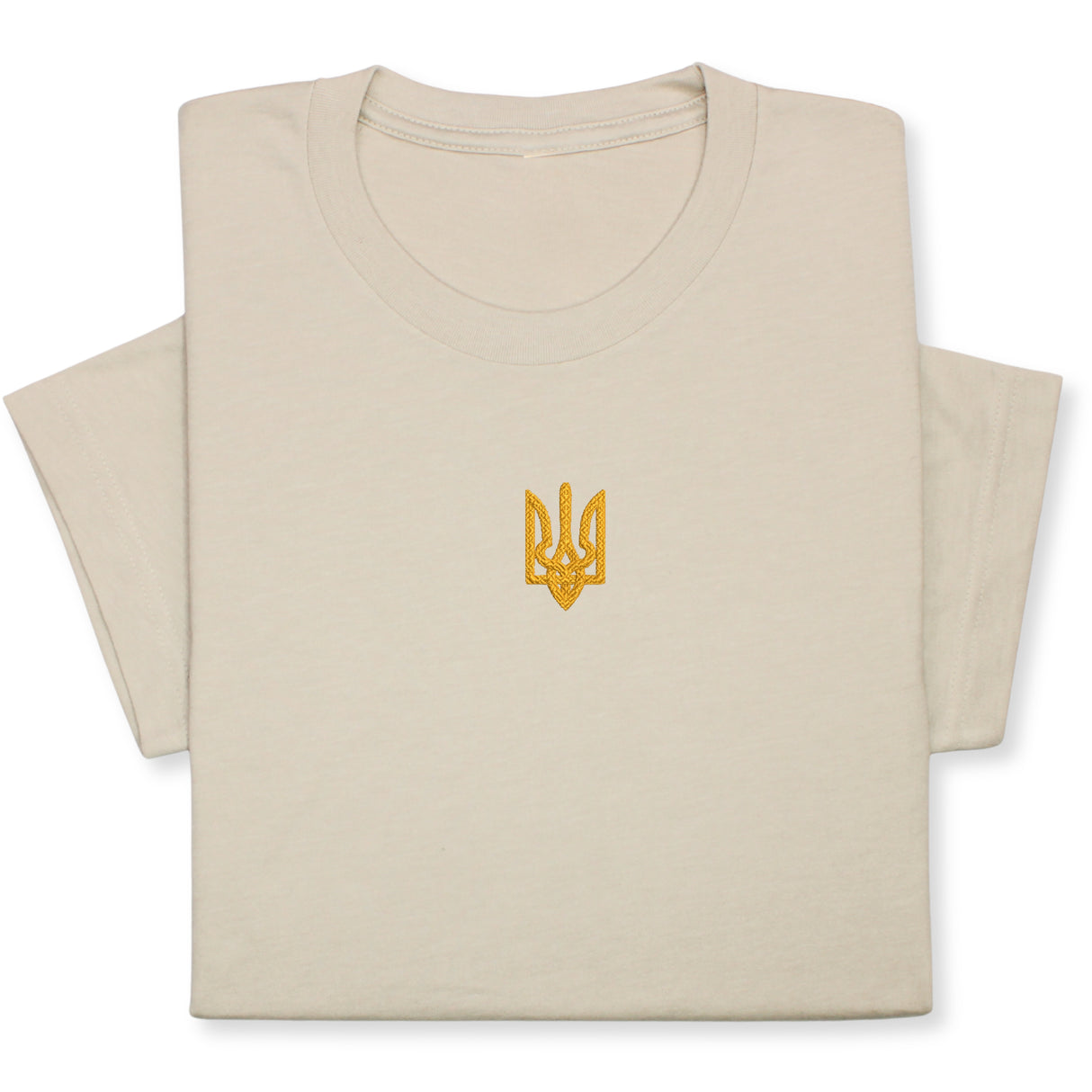 Custom Embroidered Ukrainian Coat of Arms T-Shirt - Patriotic Ukraine Emblem Tee, Handmade Heritage T-Shirt!