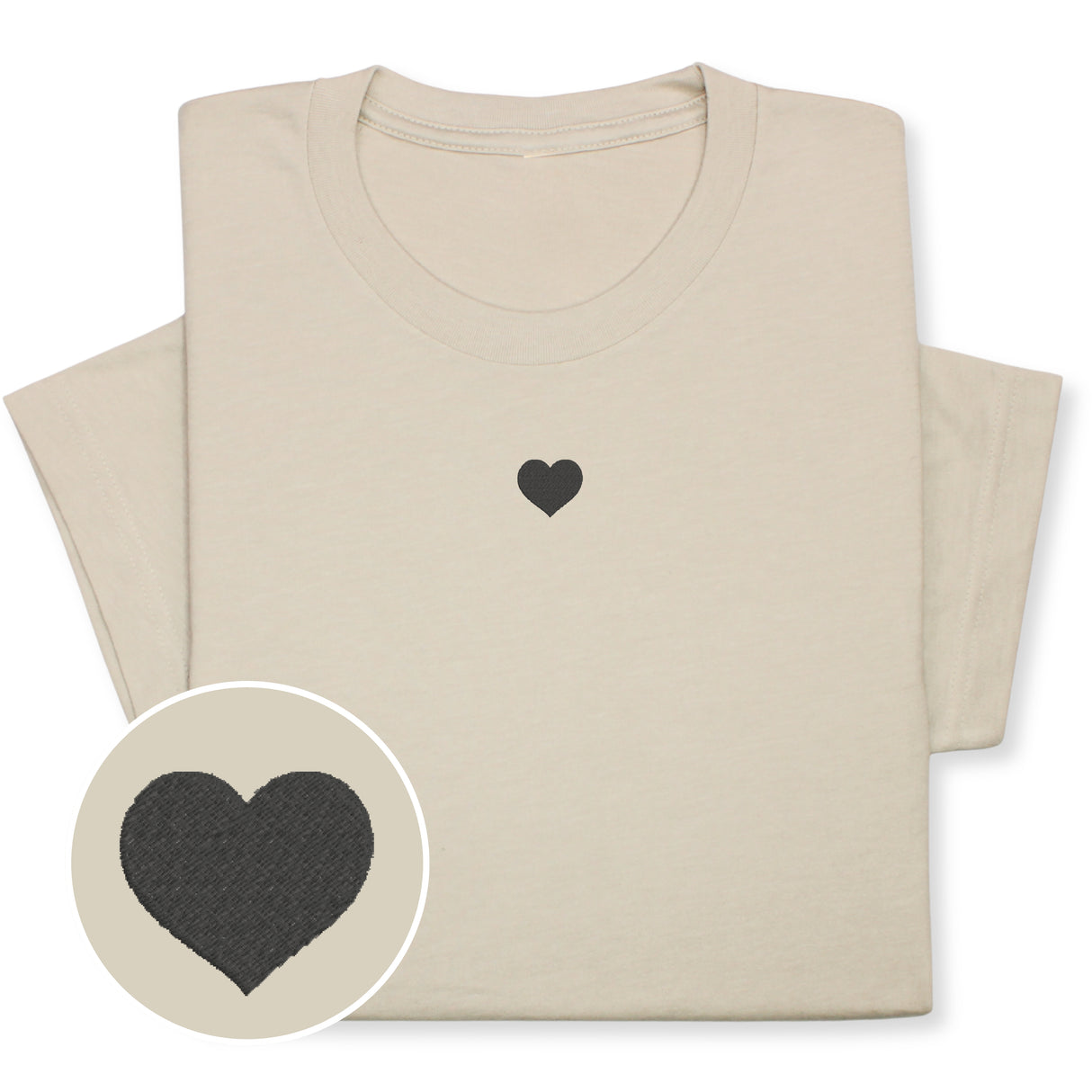 Mini Heart Embroidered T-Shirt with Custom Name, Personalized Valentine Shirt, Love Tee, Cute Gift for Her or Him